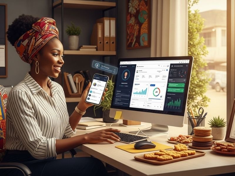 7 Costly Automation Mistakes Killing Profitable SMEs in Lagos & Abuja (And the Smart Fix) African entrepreneur boosting sales with AI automation