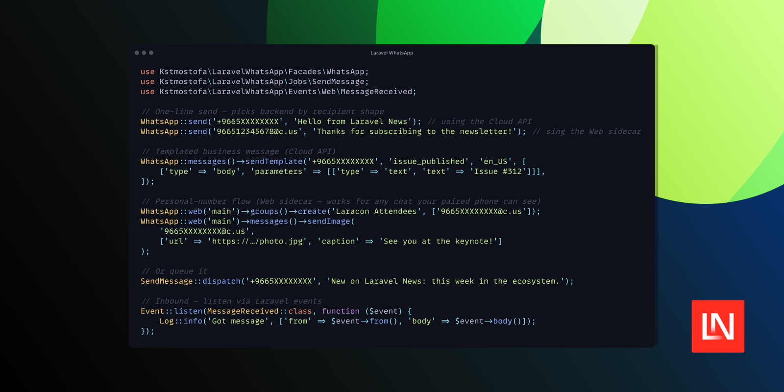 Laravel WhatsApp: Two Backends Behind One Facade - Laravel News