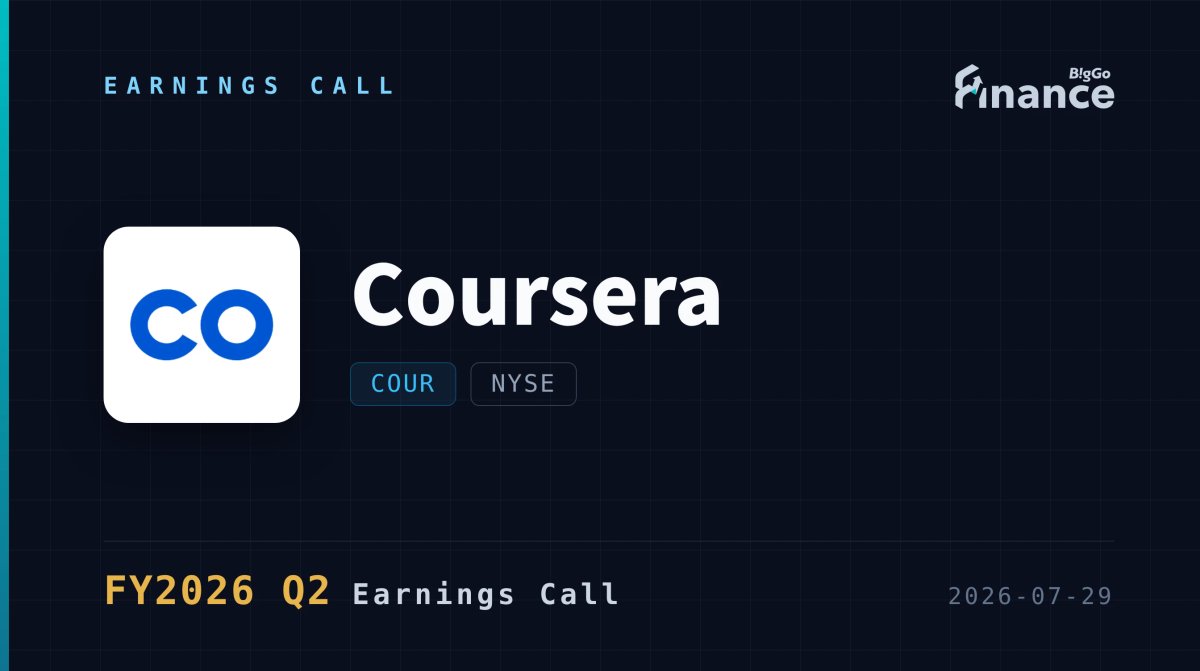 [COUR Q2 2026 Earnings Call] Coursera Lifts EBITDA Margin Target to ~14%, Synergies to $85M, and Bets $100M on AI-Native Learning with Andrew Ng’s LearnVector — BigGo Finance