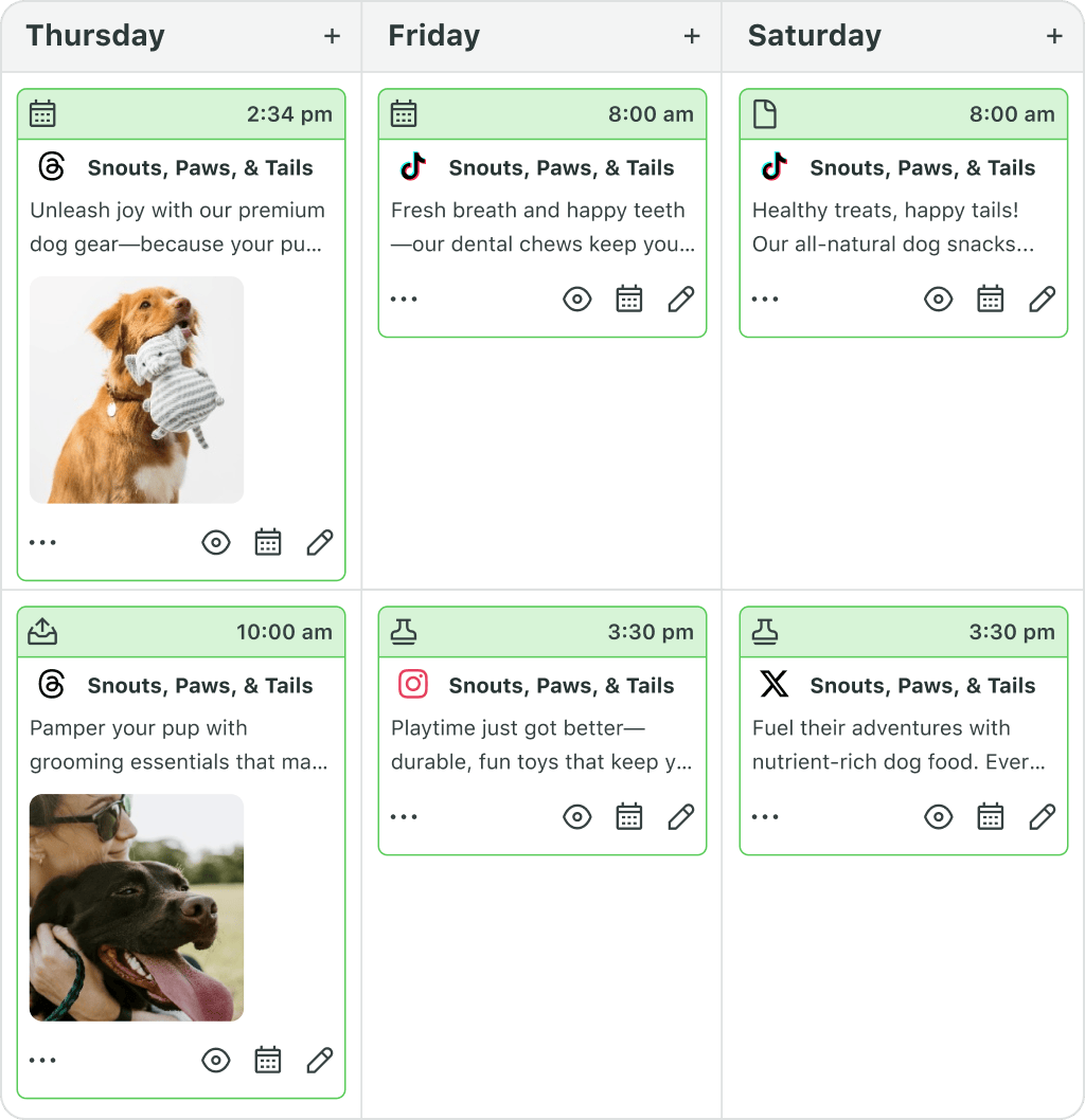 Sprout Social Essentials publishing calendar