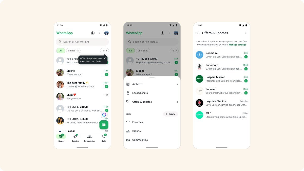 WhatsApp is testing a new folder for messages from large businesses | TechCrunch