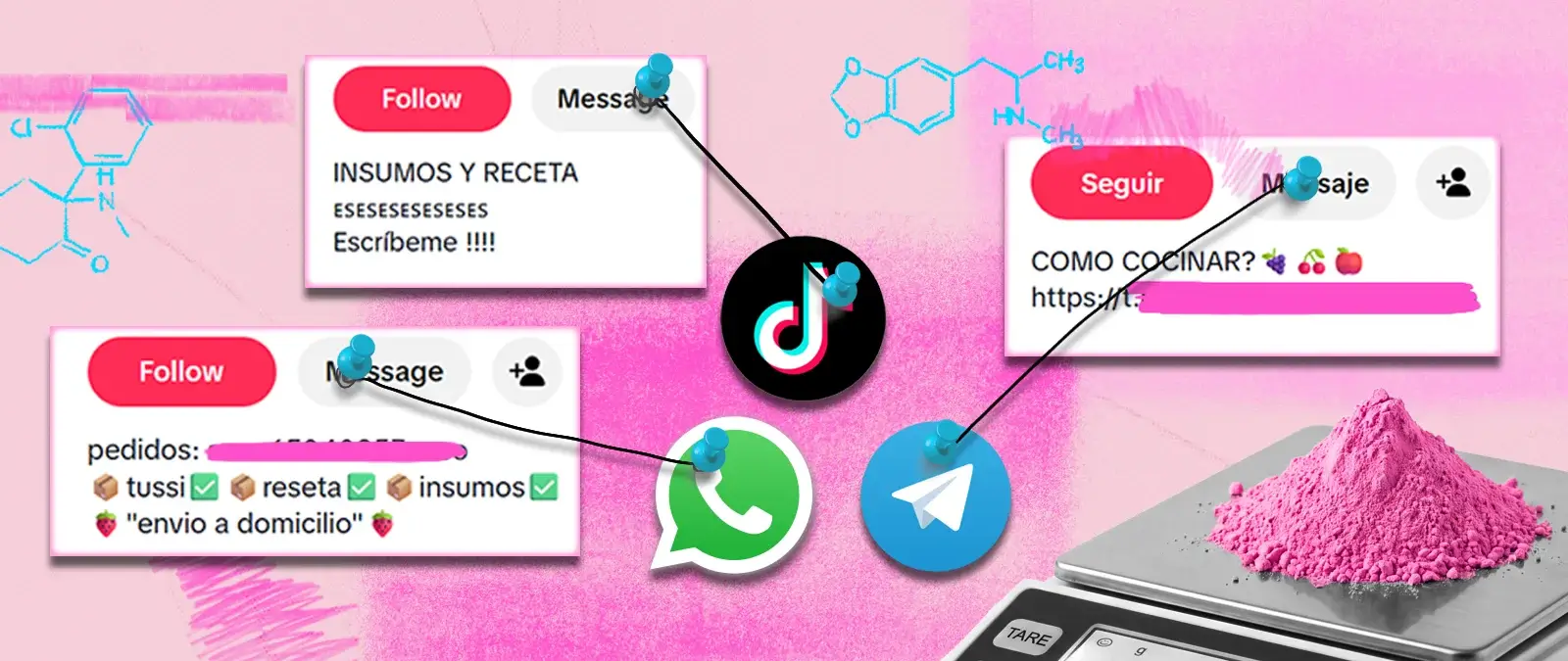“Tusi for sale, 24-hour delivery”: WhatsApp Business, Telegram and TikTok direct messages used to buy drugs for home delivery·Maldita.es - Periodismo para que no te la cuelen