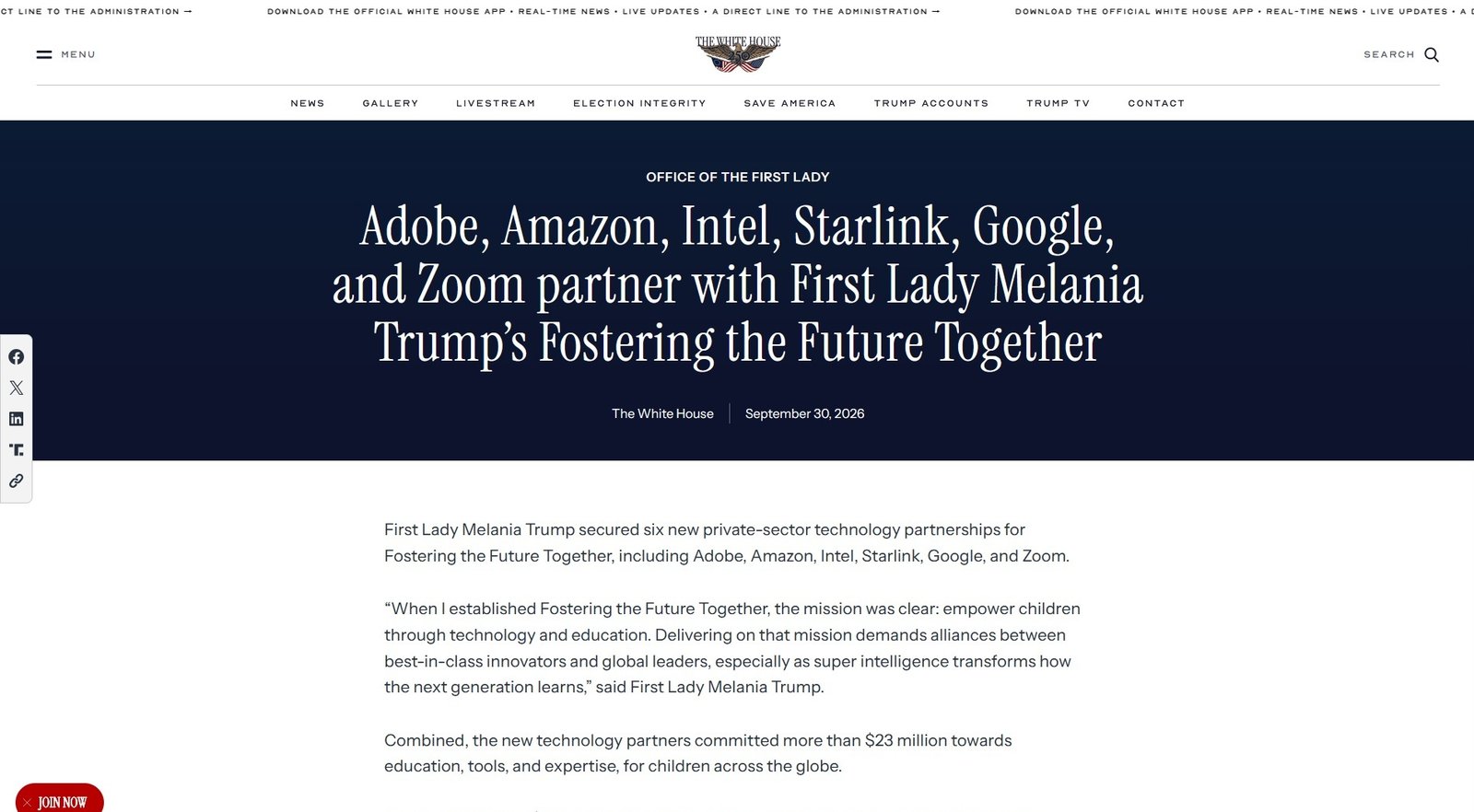 Amazon, Google and Tech Partners Commit $23 Million to Education Initiative