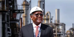 Africa's richest man, Aliko Dangote, at his Nigerian Oil Refinery on June 21, 2025.