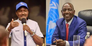 Side by side images of Wiper leader Kalonzo Musyoka and President William Ruto