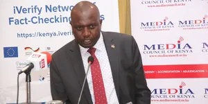 MCK CEO David Omwoyo speaking in an engagement