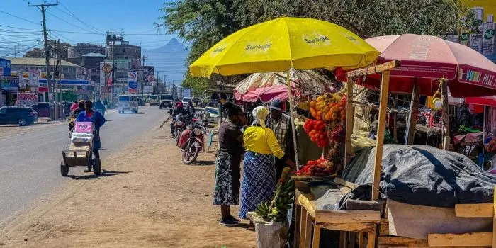 An image of roadside businesses along Nanyuki–Doldol Road, September 3, 2026.
