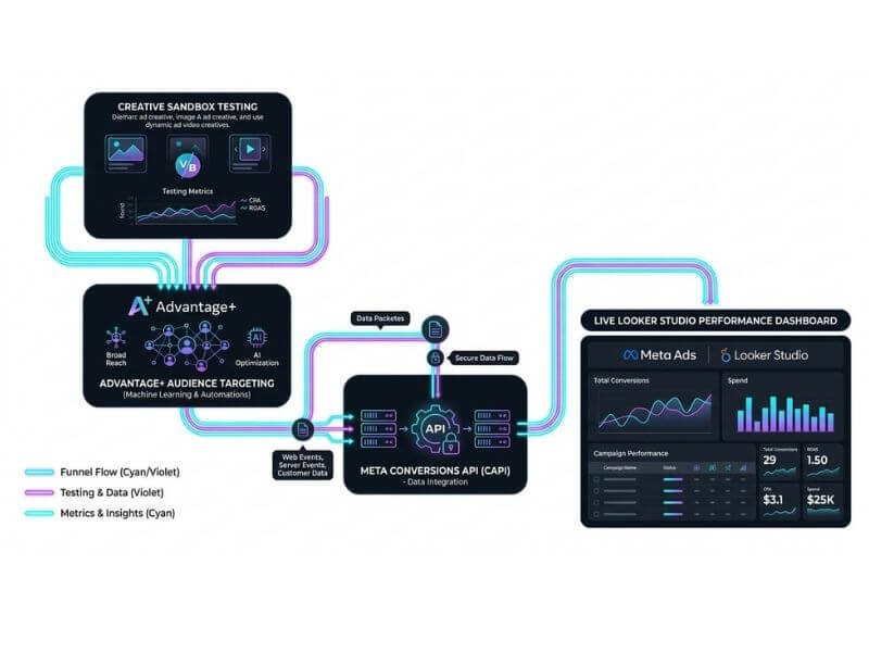 Digital marketing credential campaign testing architecture taught in JDM-301 training