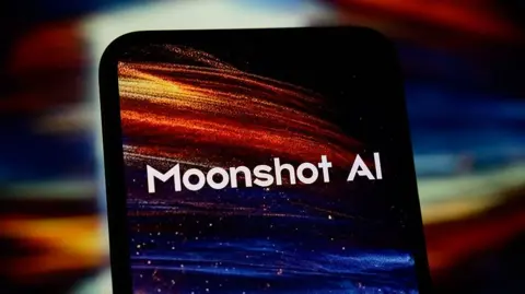 Getty Images Moonshot AI logo on a smartphone