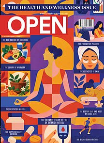 open magazine cover