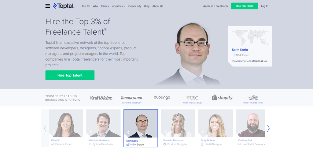 Toptal's website